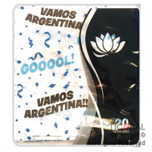 SERVILLETA 33X33 DECORADA VAMOS ARGENTINA x 20